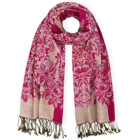 Silky Paisley Pashmina Shawl Scarf-Women's Soft Double-side Jacquard - Picture 1 of 6